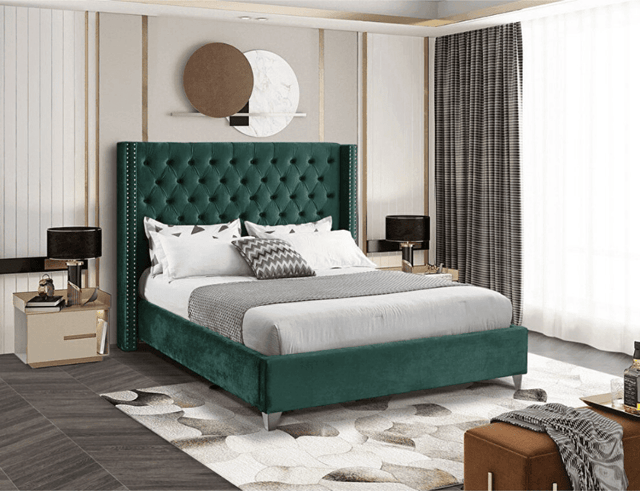Fabric Tufted Upholstered Bed - Bed & Mattress Zone