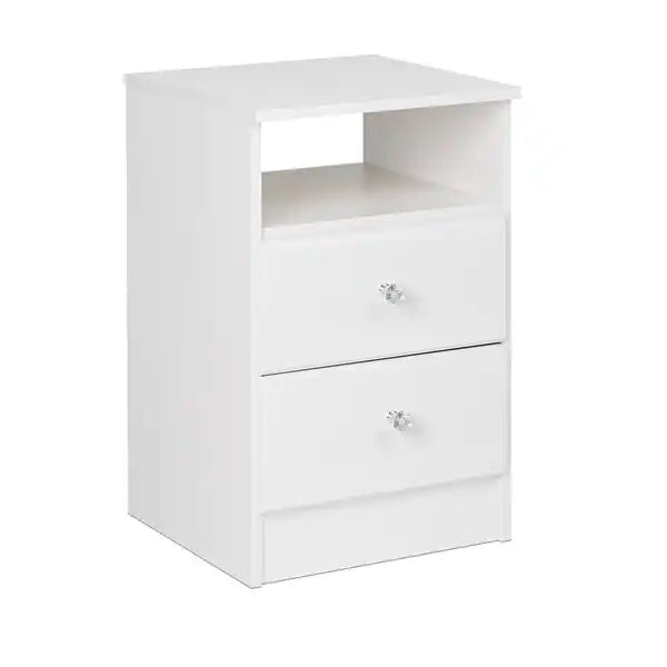 Prepac Astrid 2-Drawer Nightstand - Bed & Mattress Zone