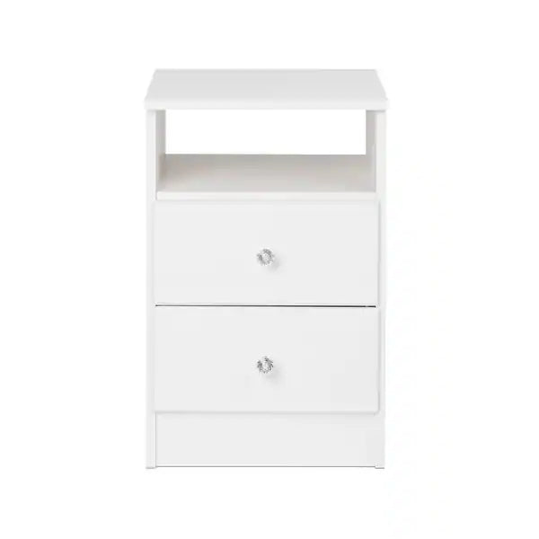 Prepac Astrid 2-Drawer Nightstand - Bed & Mattress Zone