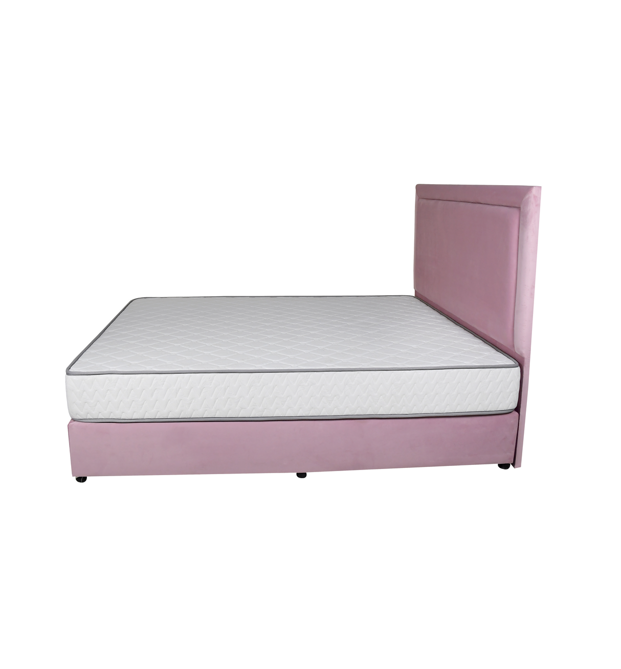 Velvetine Upholstered Bed - Bed & Mattress Zone