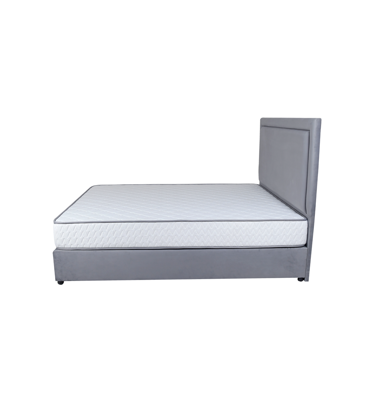 Velvetine Upholstered Bed - Bed & Mattress Zone