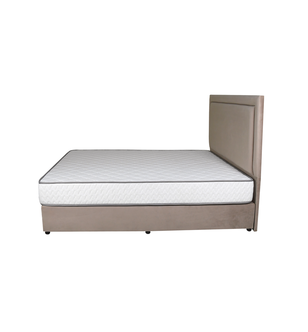 Velvetine Upholstered Bed - Bed & Mattress Zone