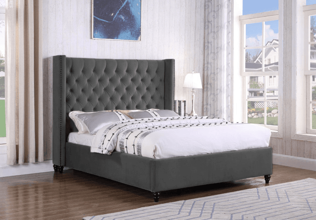 Bruce Wayne Tufted Upholstered Bed - Bed & Mattress Zone