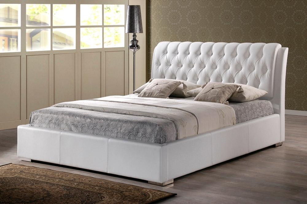 California King Tufted Upholstered Bed