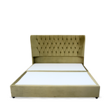 King Panel Headboard Tufted Bed - Bed & Mattress Zone