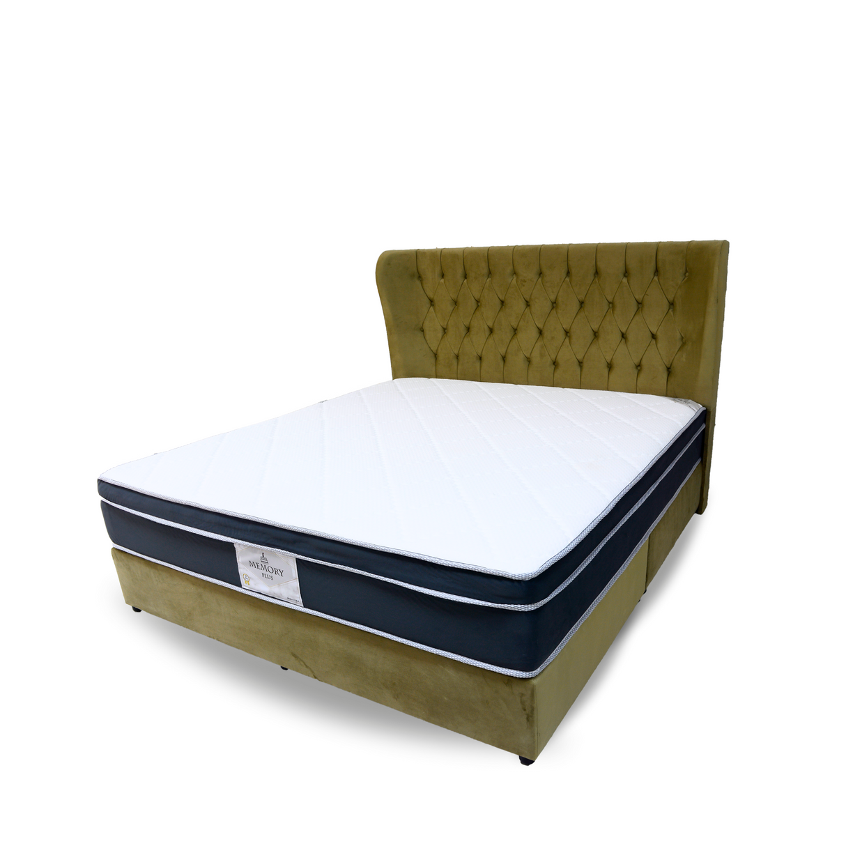 King Panel Headboard Tufted Bed - Bed & Mattress Zone