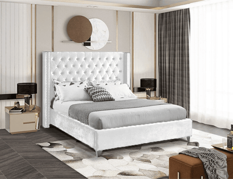 Fabric Tufted Upholstered Bed - Bed & Mattress Zone