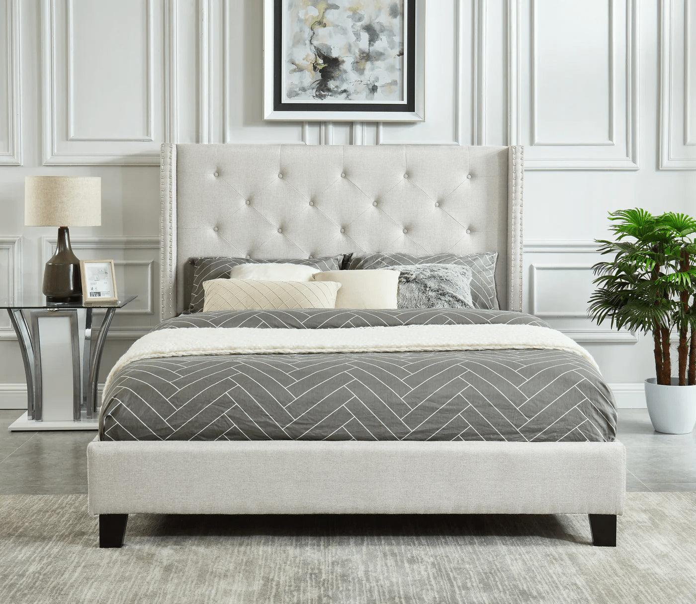 Tufted bed outlet white